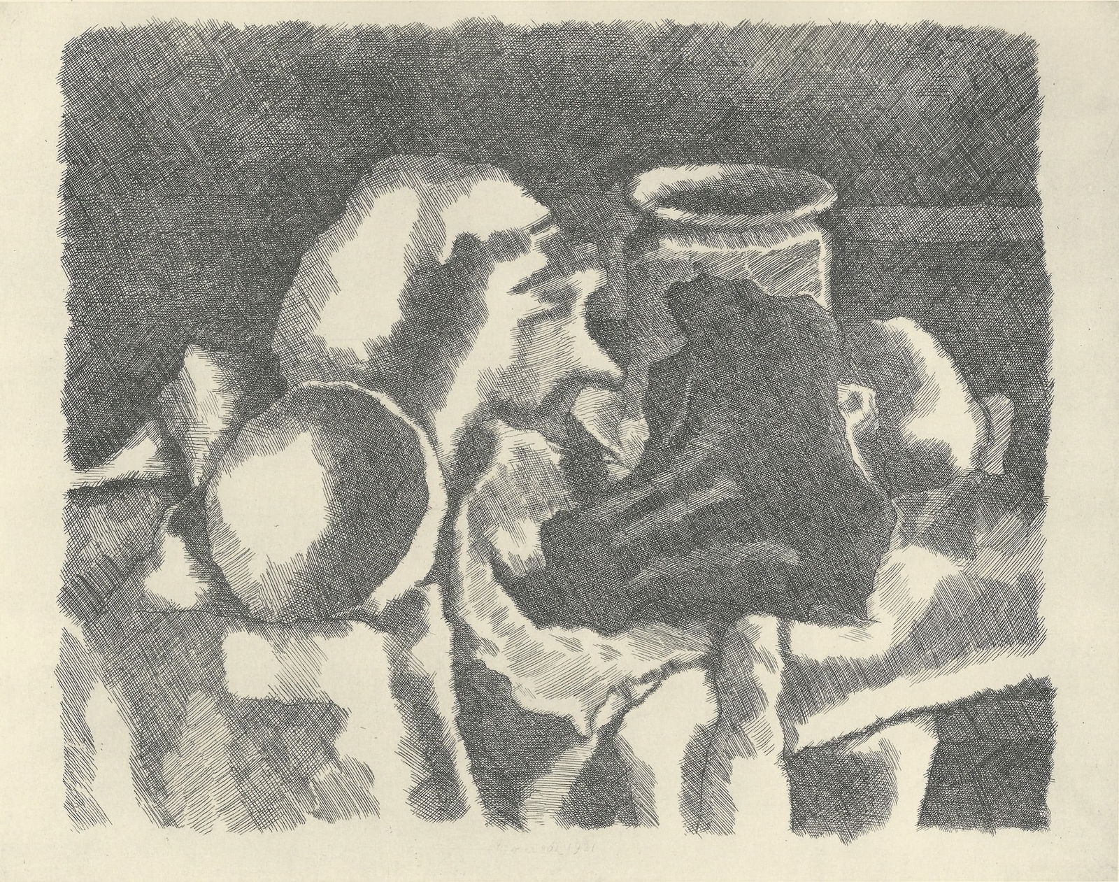 Morandi, Still Life with Drapery, 1957, Lithograph - 2