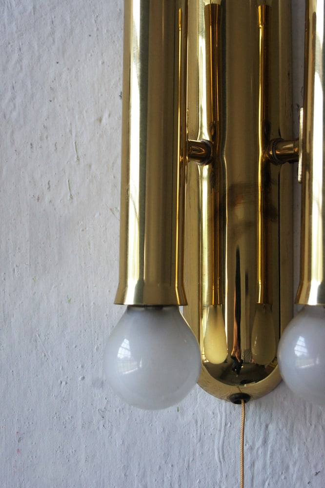 Vintage Italian Brass Wall Lamps, Set of 2 - 3