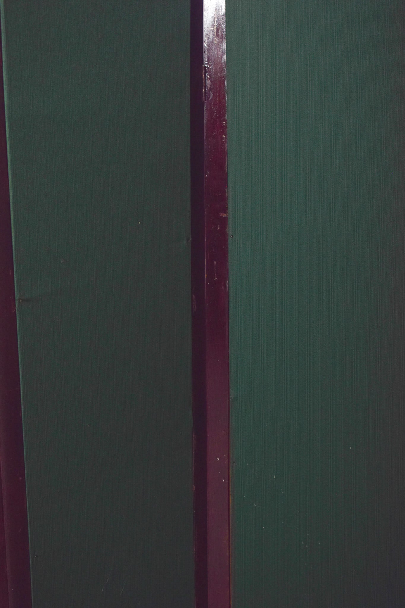 Wooden Folding Screen with Green Fabric Panels, 1950 - 5