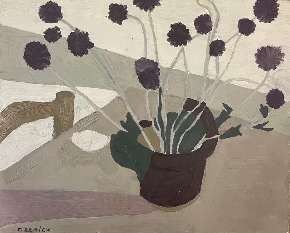 Francine Ledieu, Rue des Fossés, Saint Valery, Oil: Oil on paper Francine Ledieu is a French artist born in 1931 who lives and works in Paris, France. In the 50s, she was a student of Maurice Rocher who specialized in Sacred art. In the ’80s, Fra