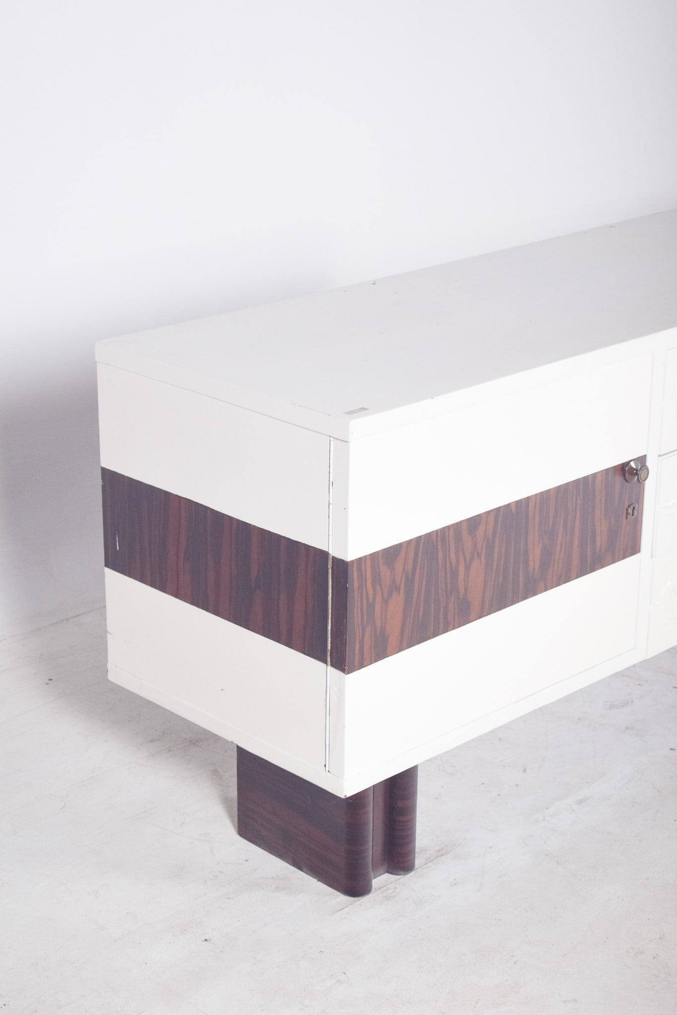 Vintage Portuguese Sideboard in Painted White, 1920 - 6