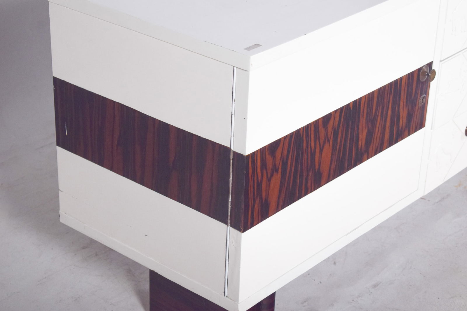 Vintage Portuguese Sideboard in Painted White, 1920 - 8