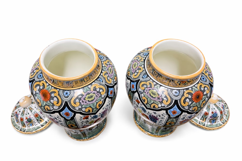 Polychrome Lidded Vases by De Sphinx, 1970s, Set of 2 - 6