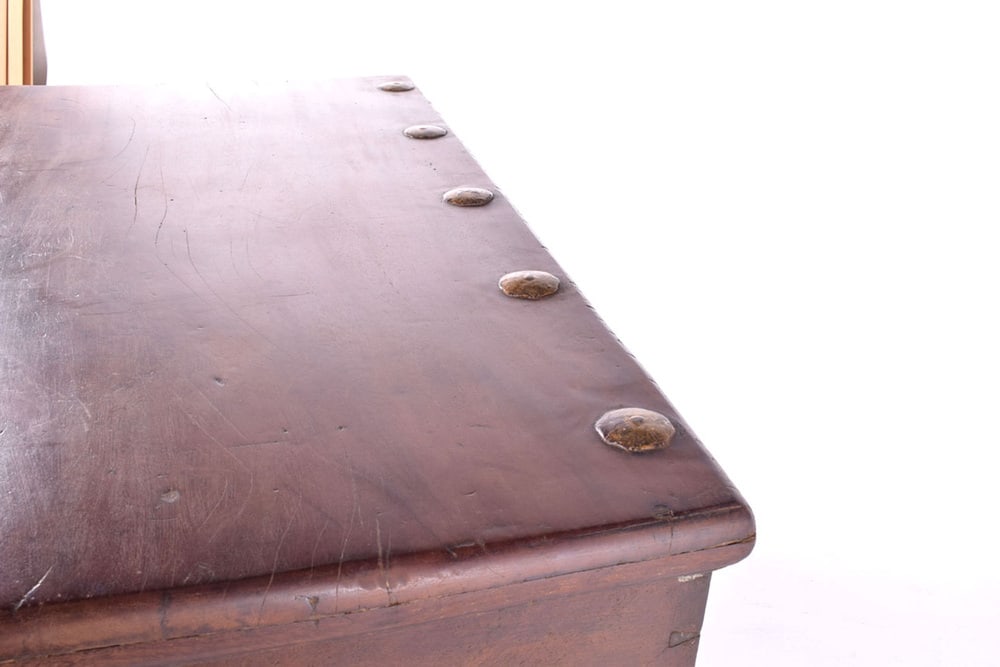 Antique Trunk in Sucupira with Original Metals, 1890s - 2