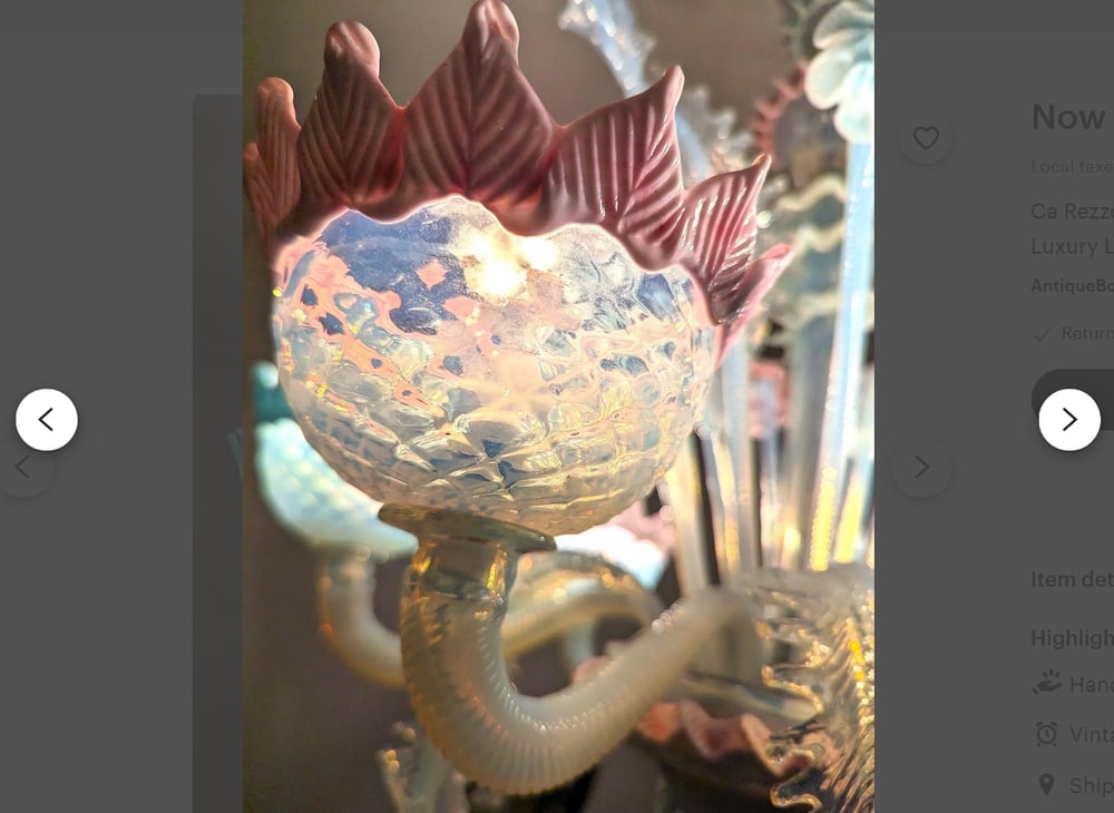 Murano Glass Chandelier from Ca Rezzonico, 1980s - 2