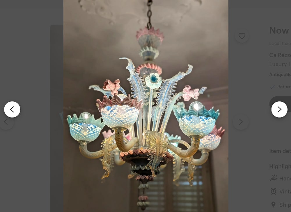 Murano Glass Chandelier from Ca Rezzonico, 1980s - 5