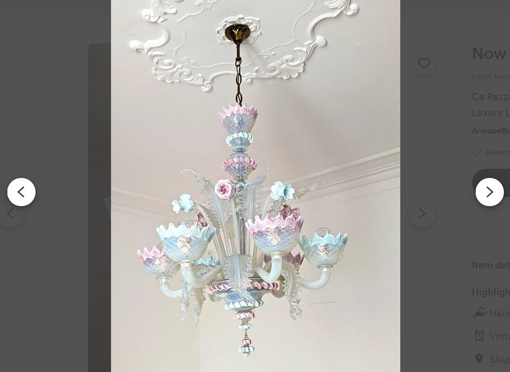 Murano Glass Chandelier from Ca Rezzonico, 1980s - 6