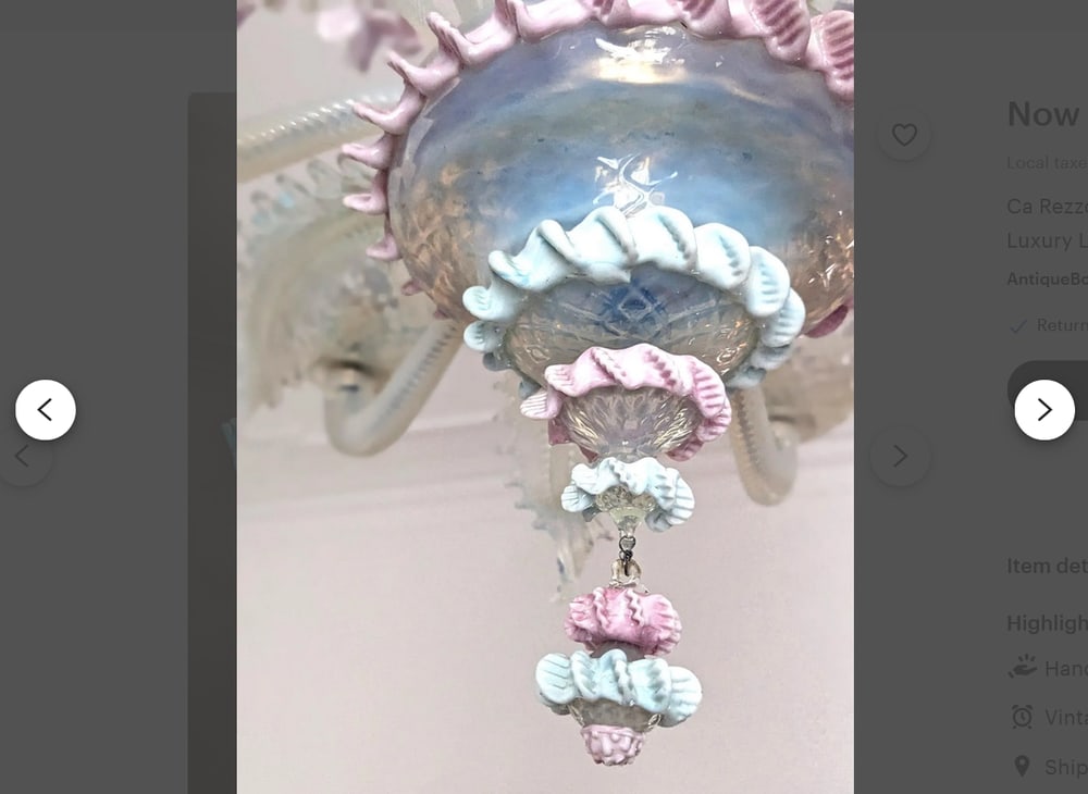 Murano Glass Chandelier from Ca Rezzonico, 1980s - 7