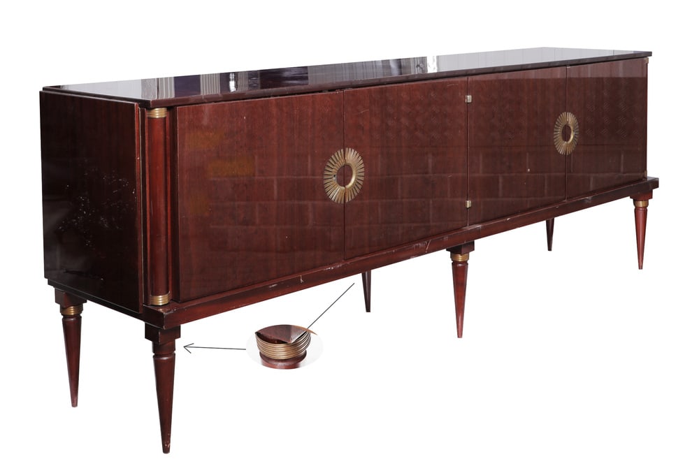 Mid-Century Mahogany Sideboard with Brass Accents - 3