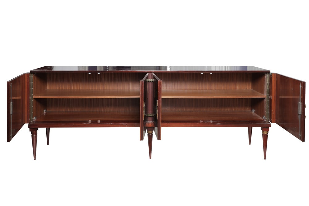 Mid-Century Mahogany Sideboard with Brass Accents - 4
