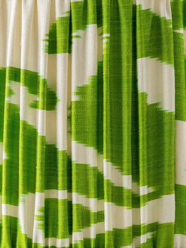 Ceramic Table Lamp with Green Ikat Shade by Royal Delft - 9