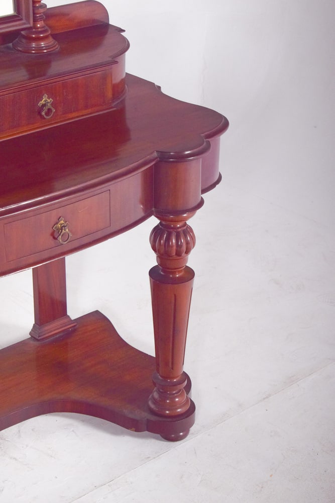 19th Century Mahogany English Dressing Table, 1890s - 4