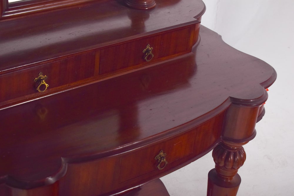 19th Century Mahogany English Dressing Table, 1890s - 6