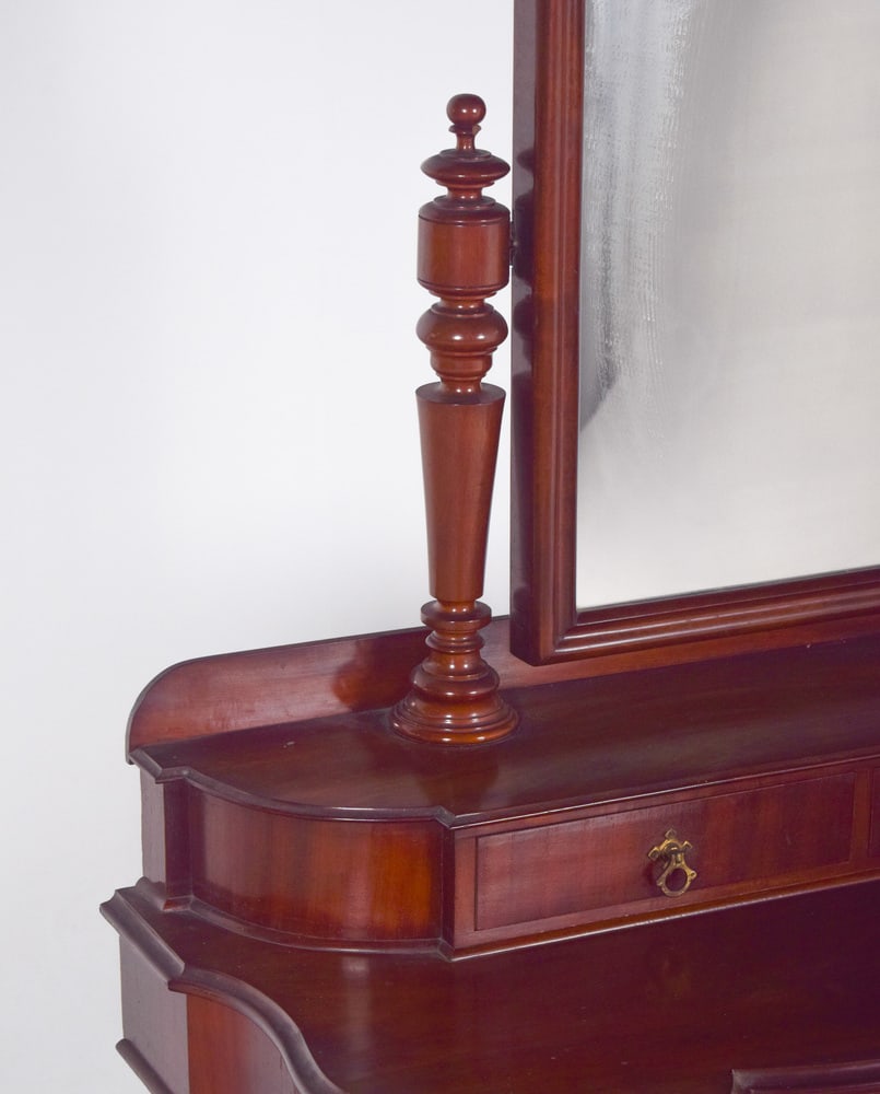 19th Century Mahogany English Dressing Table, 1890s - 8