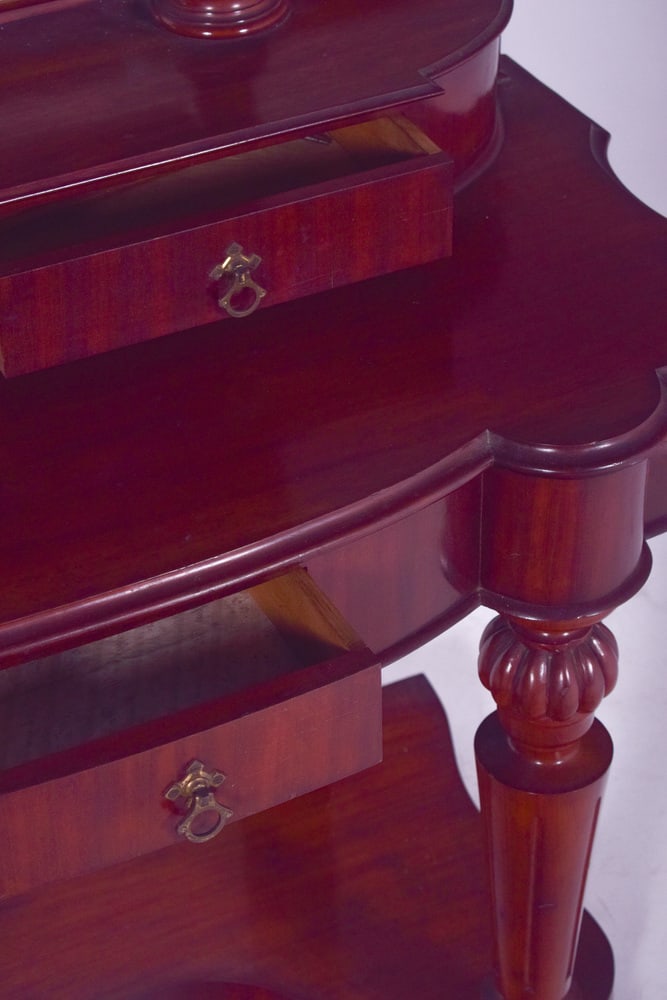 19th Century Mahogany English Dressing Table, 1890s - 9