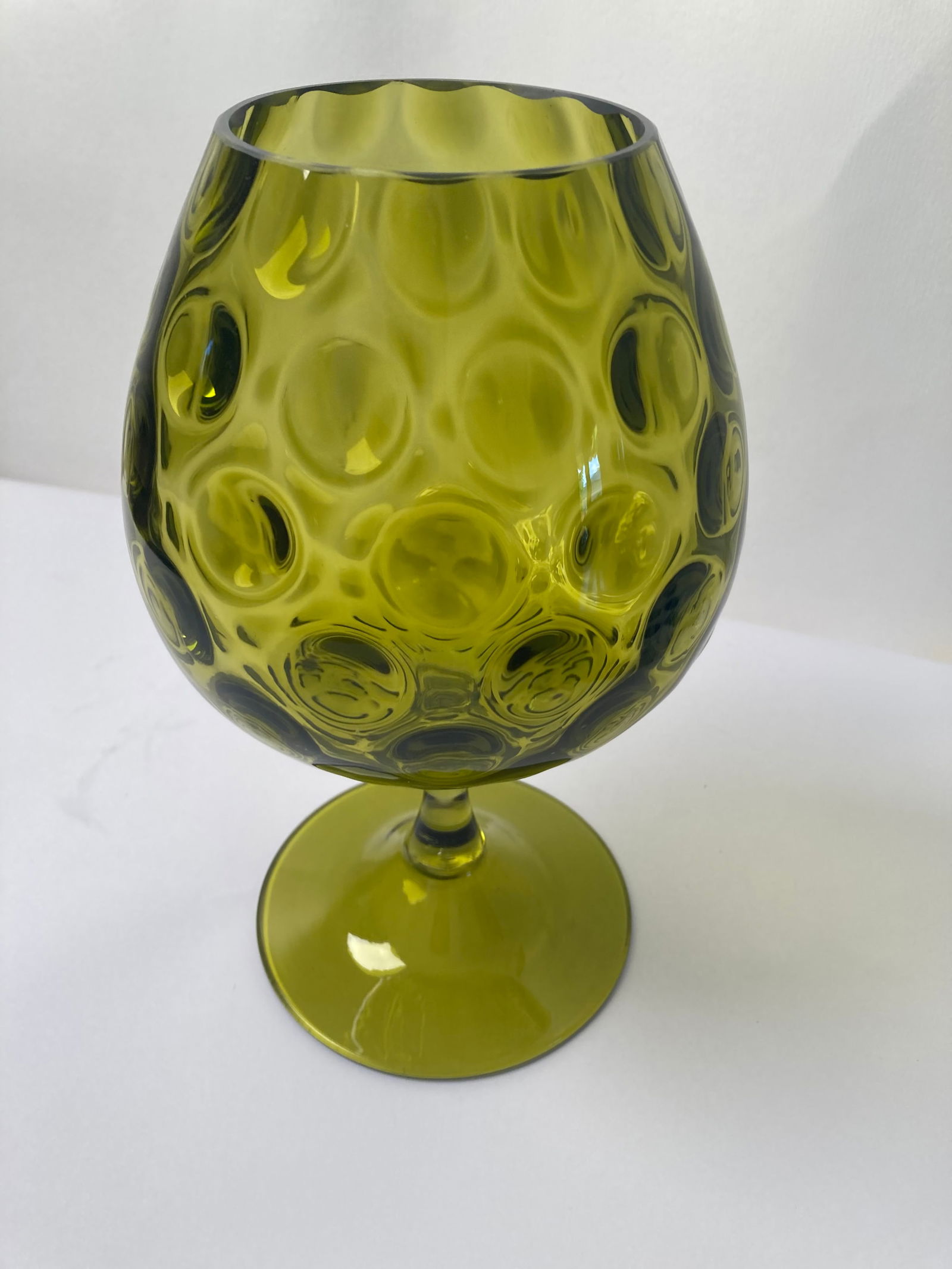 Mid-Century Green Murano Glass Vase - 3
