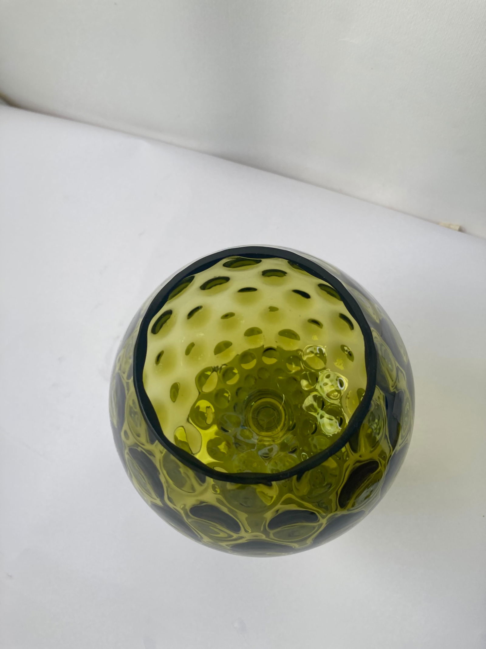 Mid-Century Green Murano Glass Vase - 4
