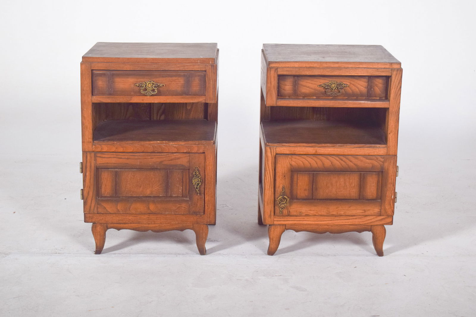 Portuguese Oak Bedside Tables, 1980s, Set of 2 - 3