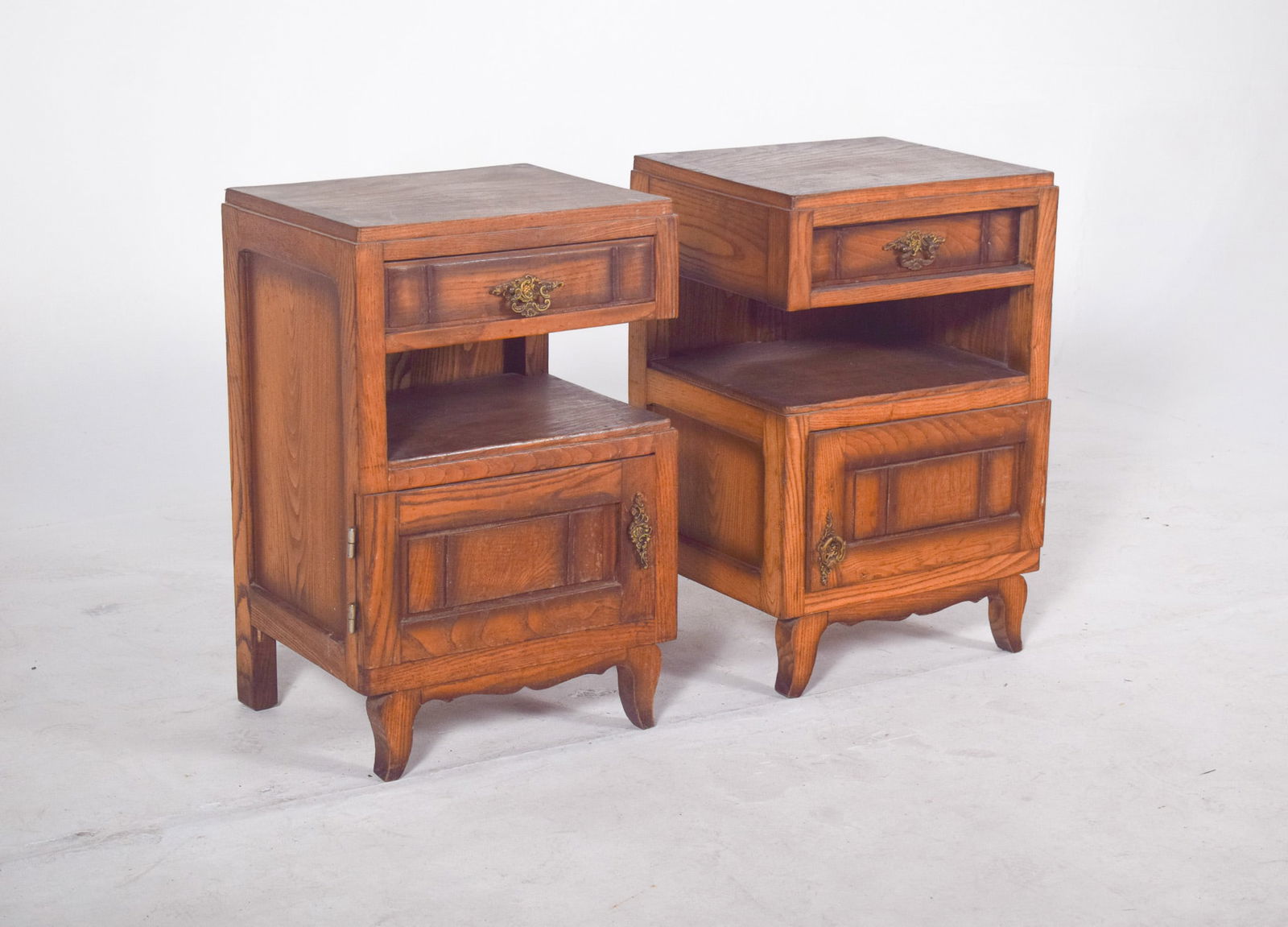 Portuguese Oak Bedside Tables, 1980s, Set of 2 - 4