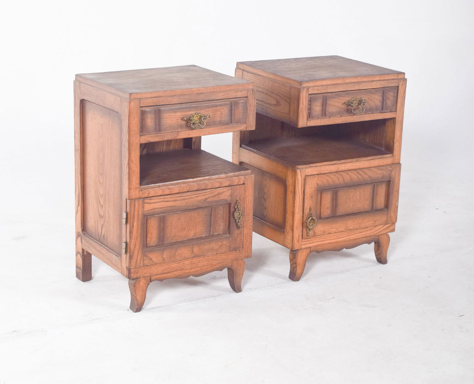 Portuguese Oak Bedside Tables, 1980s, Set of 2 - 5