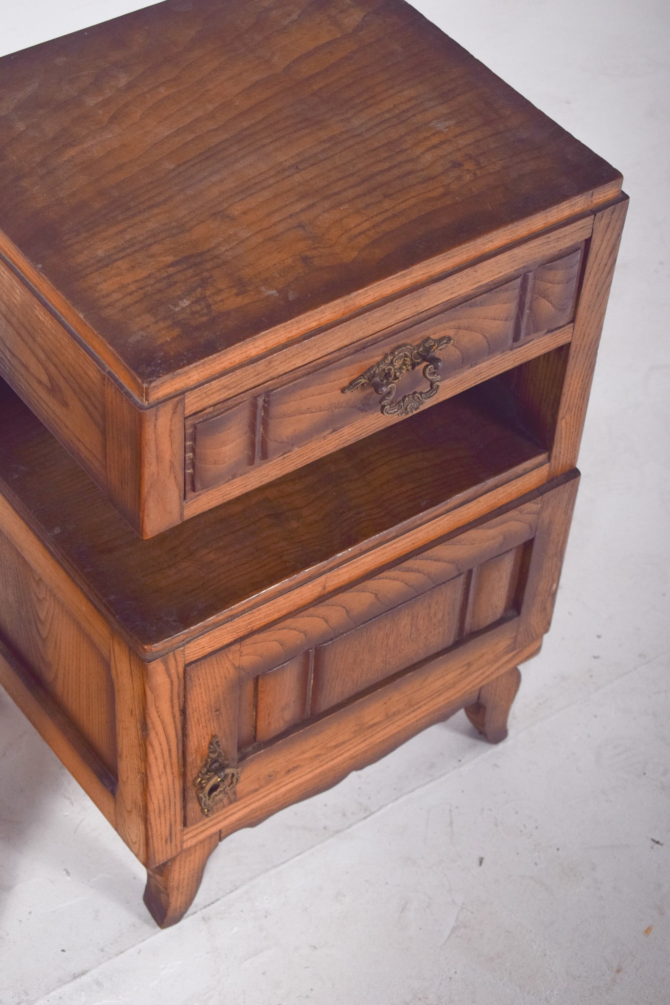 Portuguese Oak Bedside Tables, 1980s, Set of 2 - 8