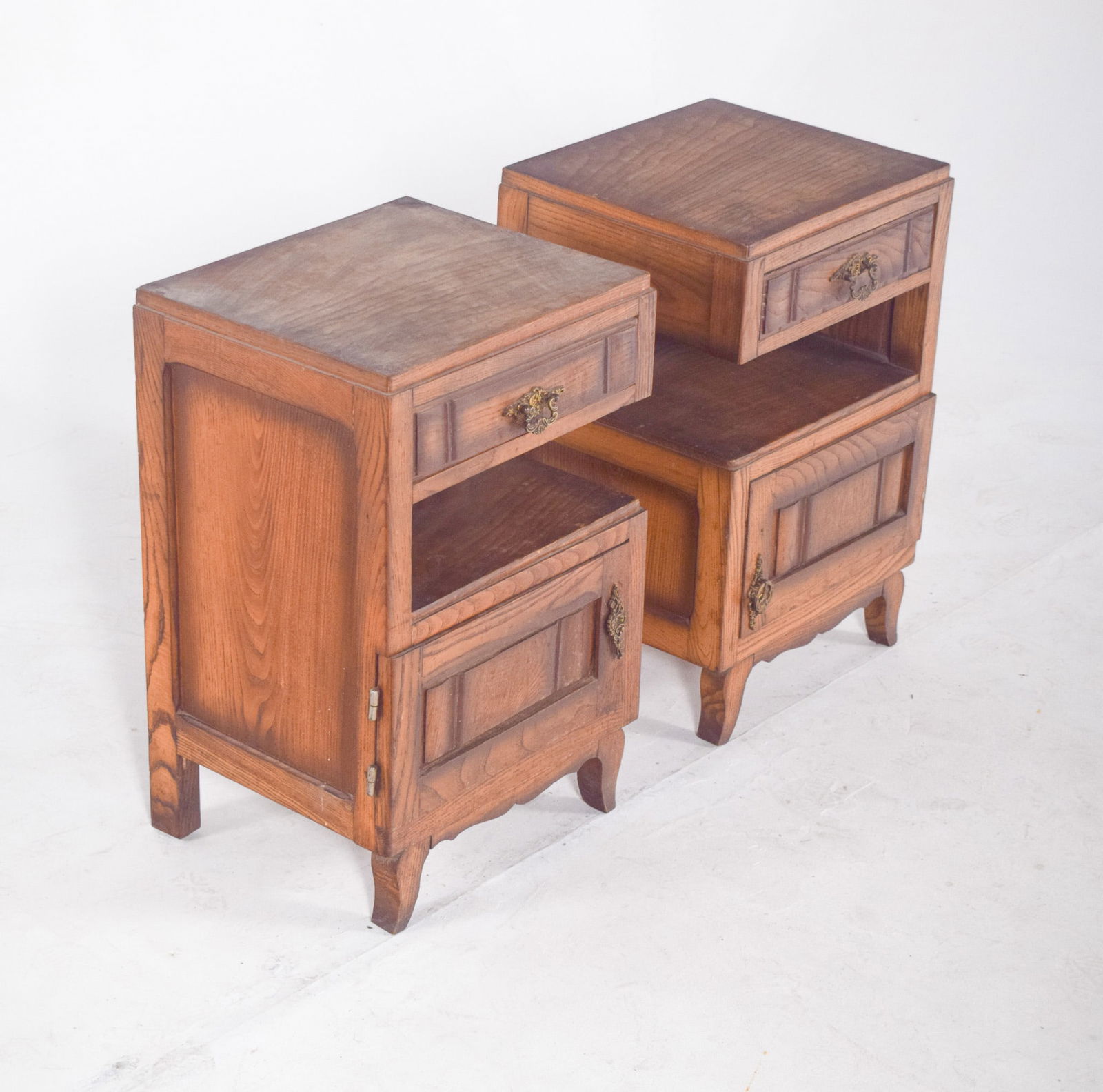 Portuguese Oak Bedside Tables, 1980s, Set of 2 - 9