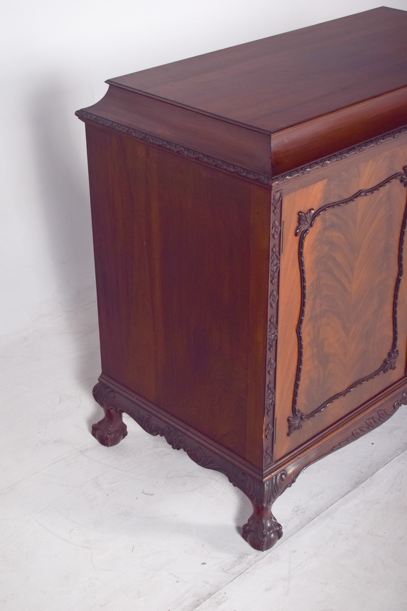 Antique English Sideboard with Bar - 10