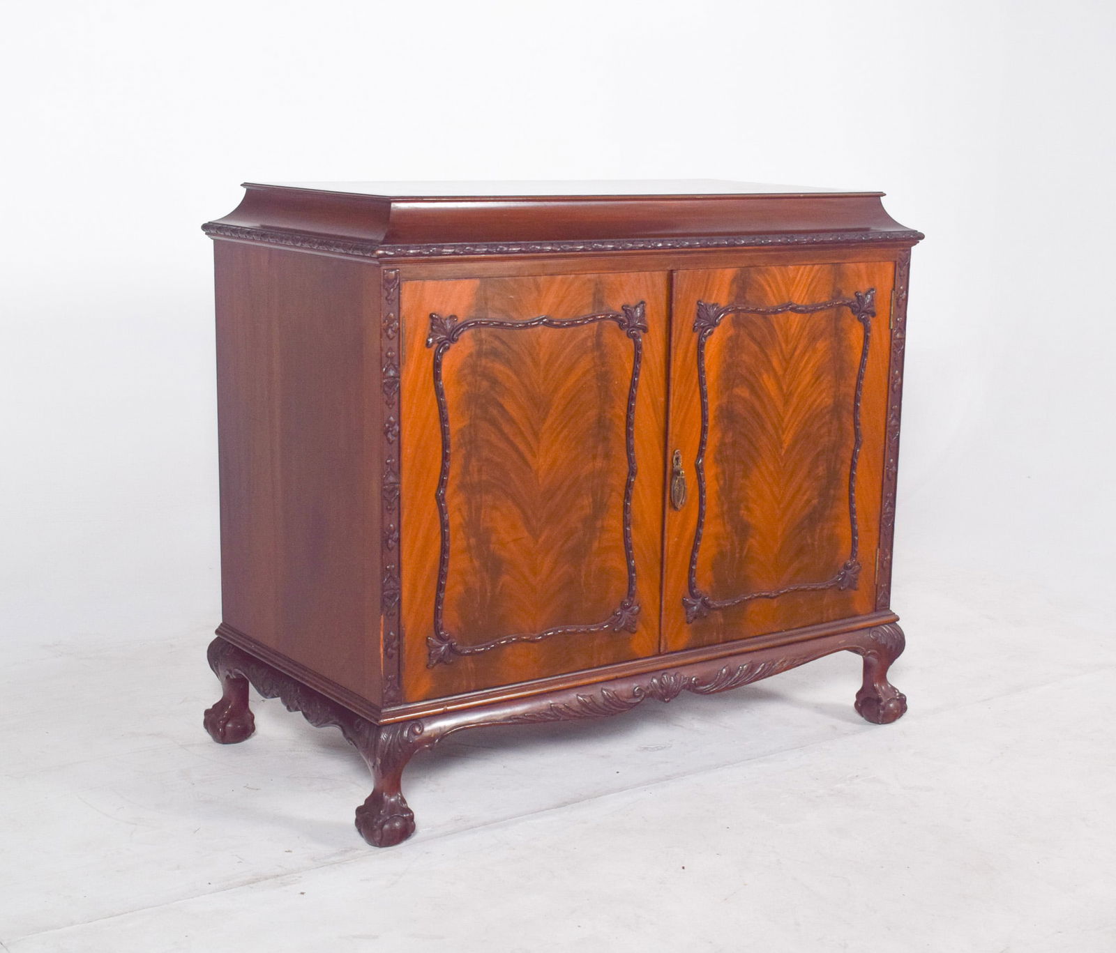 Antique English Sideboard with Bar - 12