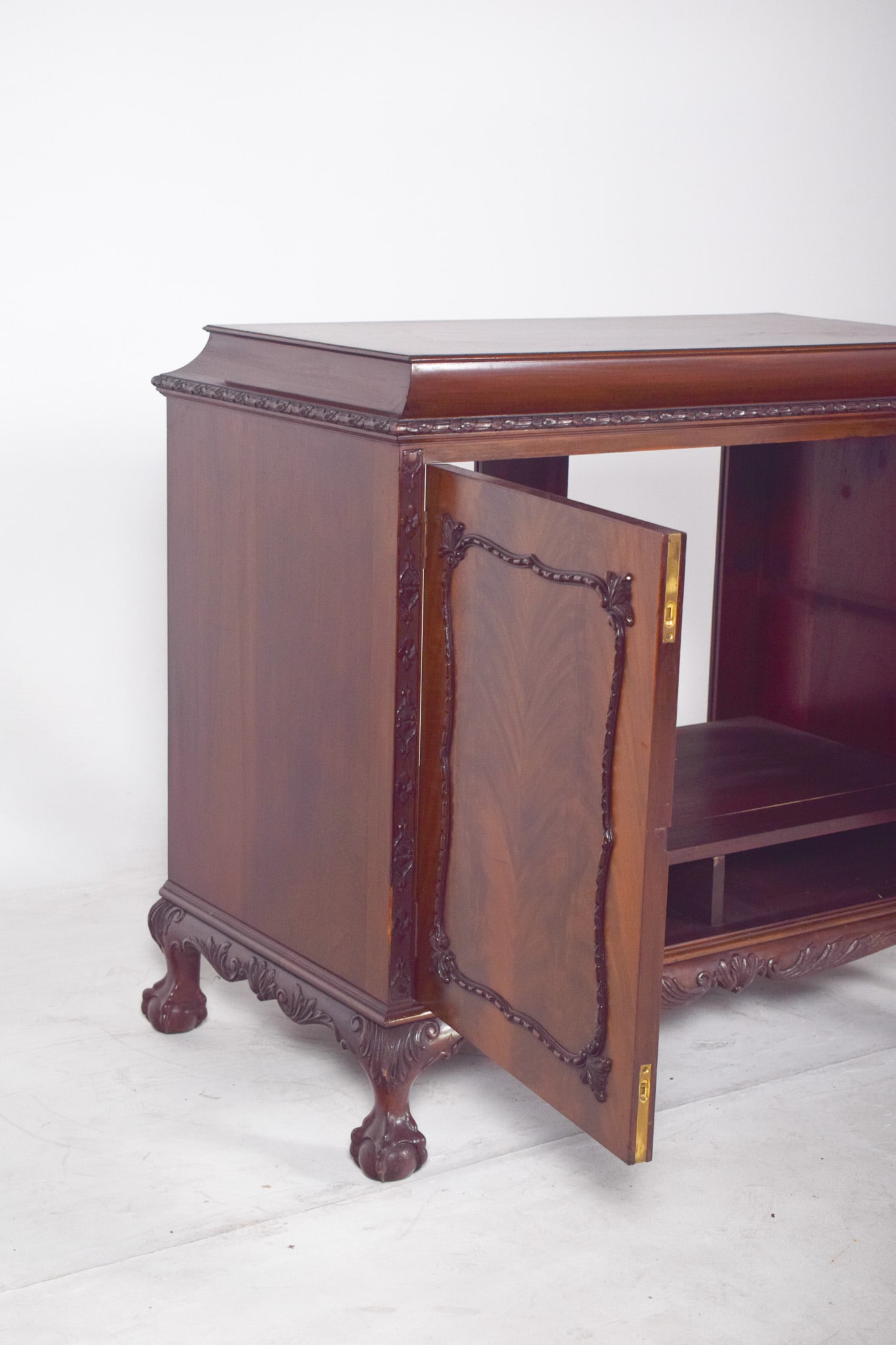 Antique English Sideboard with Bar - 2