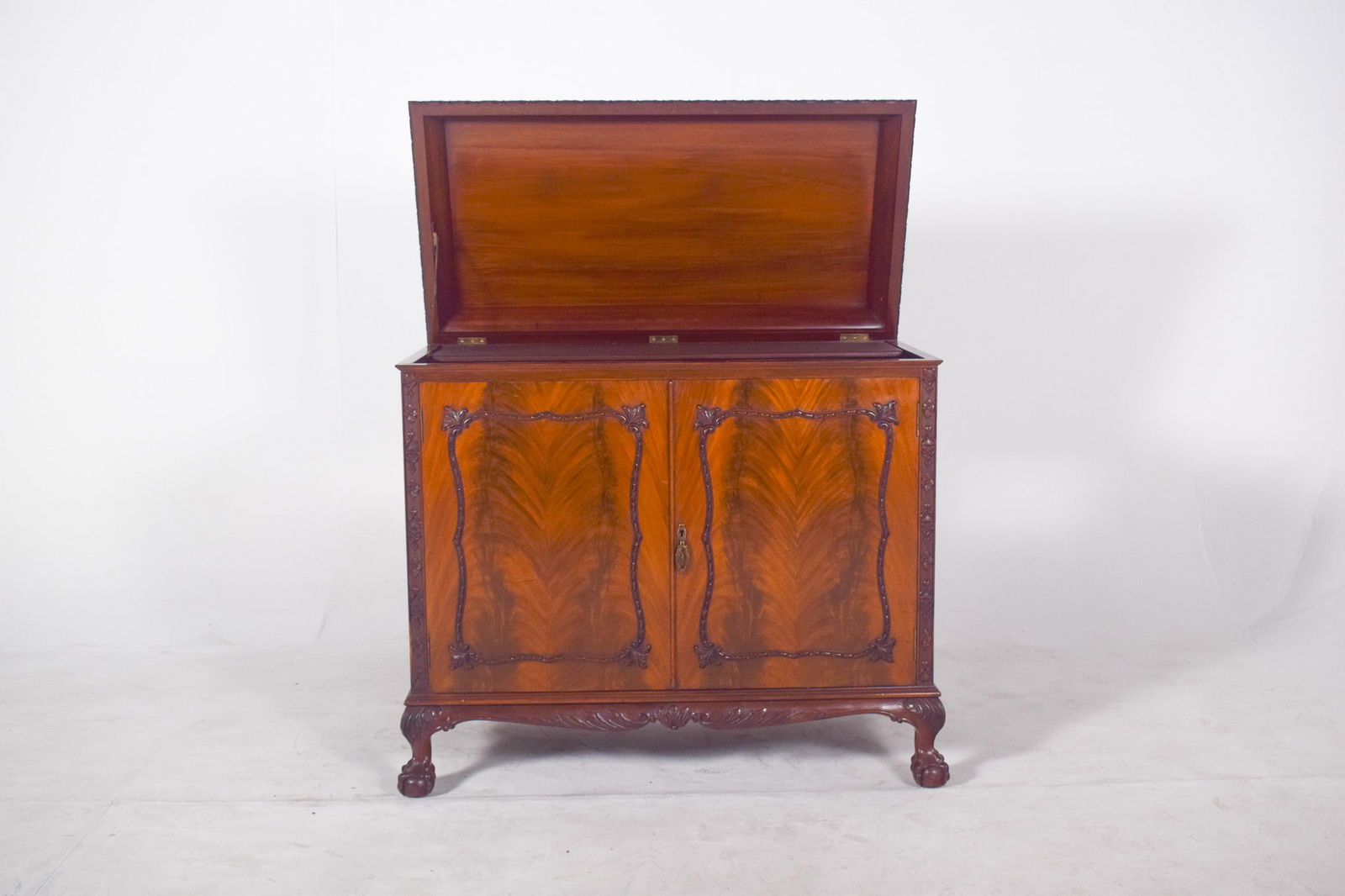 Antique English Sideboard with Bar - 5