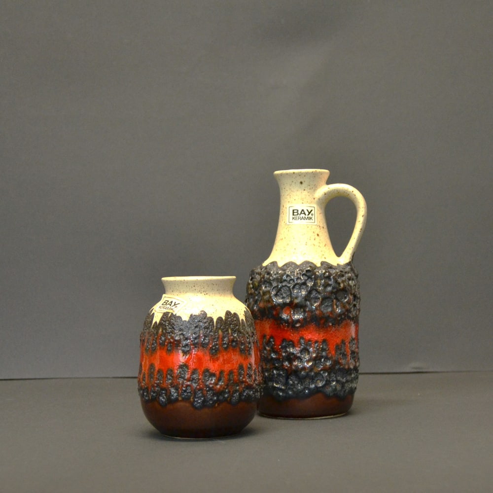 Lawa Vases from Bay Keramik, 1970s, Set of 2 - 12