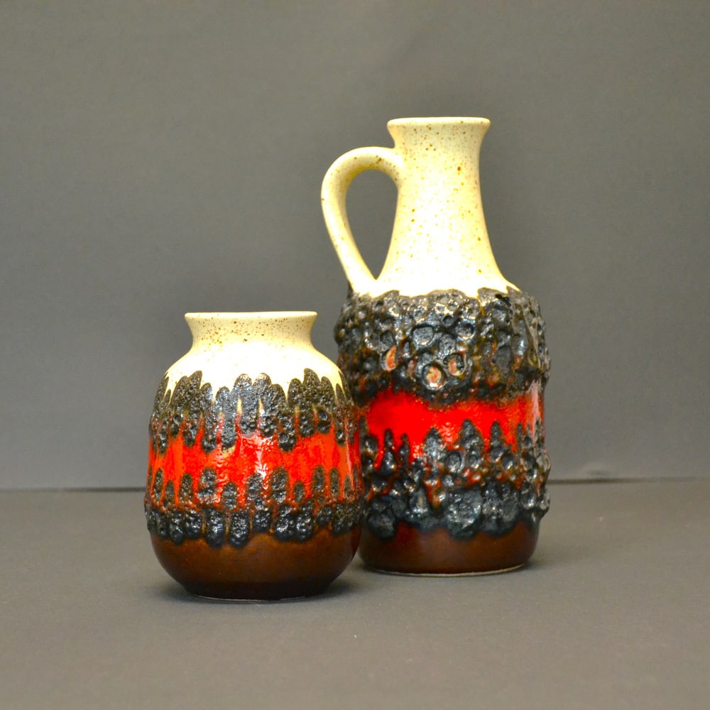 Lawa Vases from Bay Keramik, 1970s, Set of 2 - 2