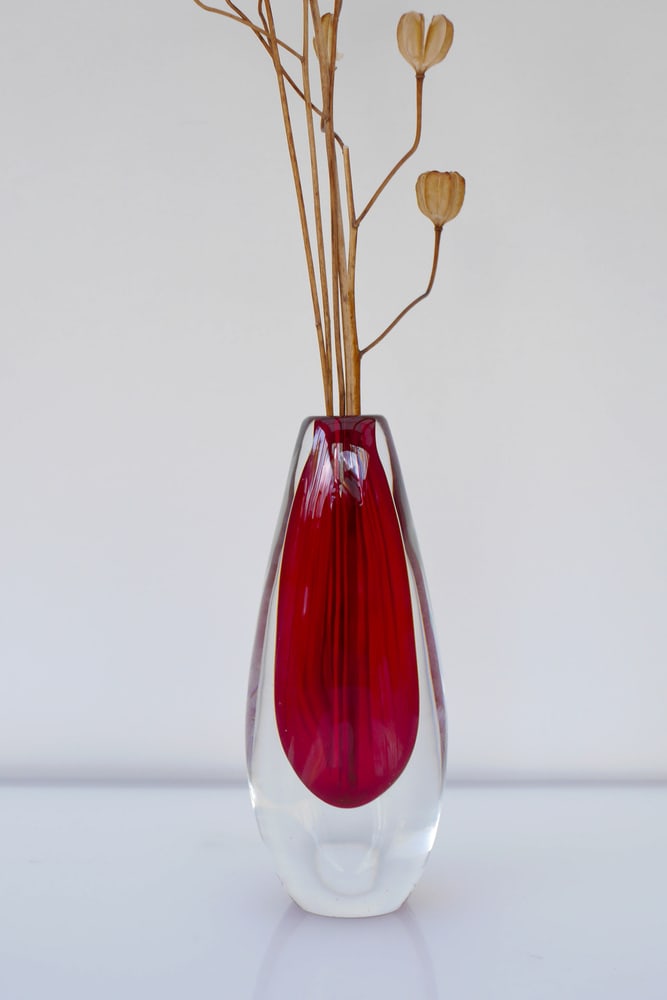 Sommerso Art Glass Vase by Ernst Gordon, 1960s - 5
