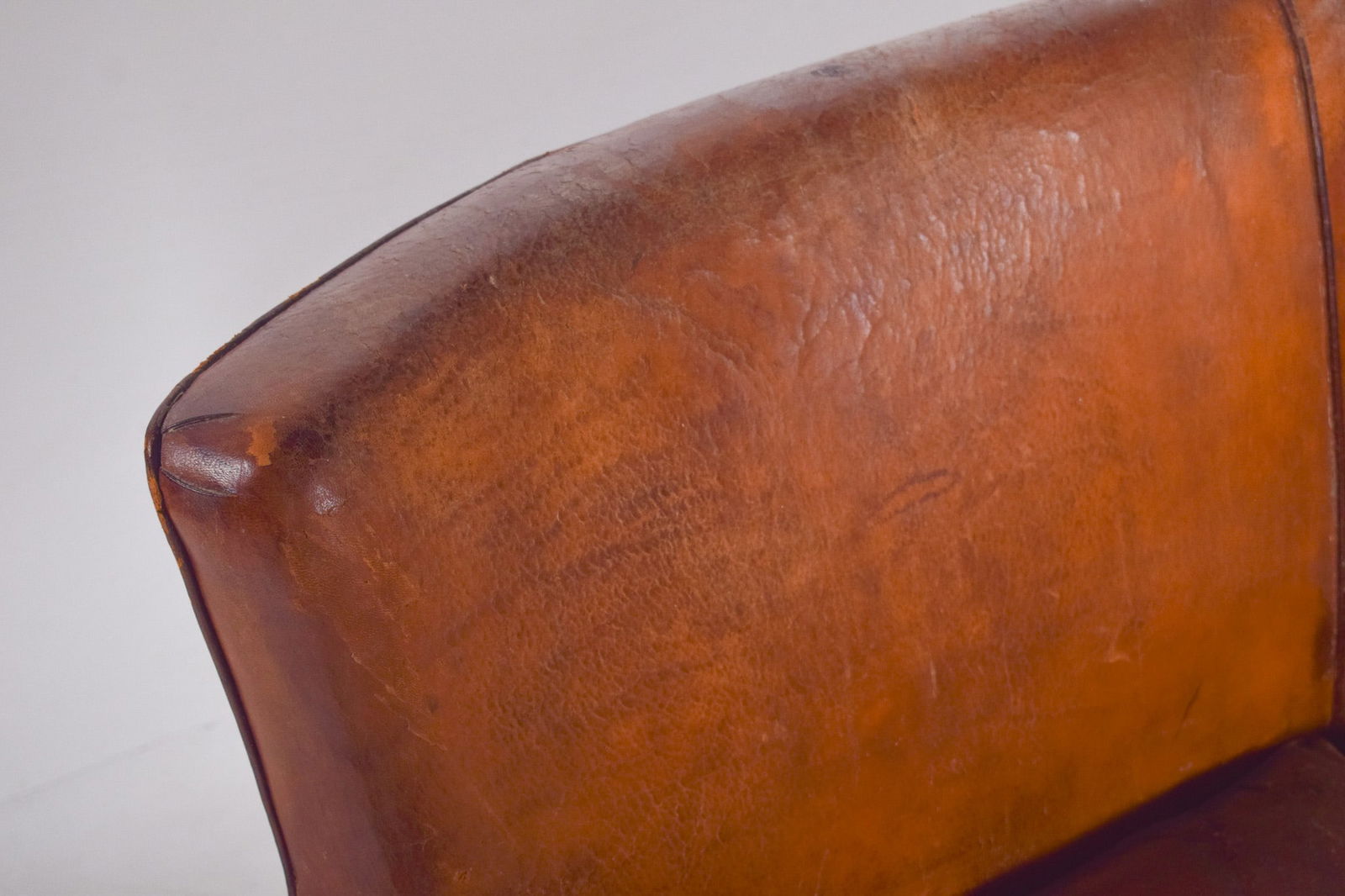 Portuguese Three-Seater Sofa in Brown Leather, 1980s - 11