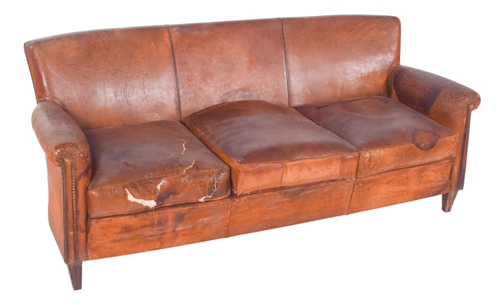 Portuguese Three-Seater Sofa in Brown Leather, 1980s (1 of 11)