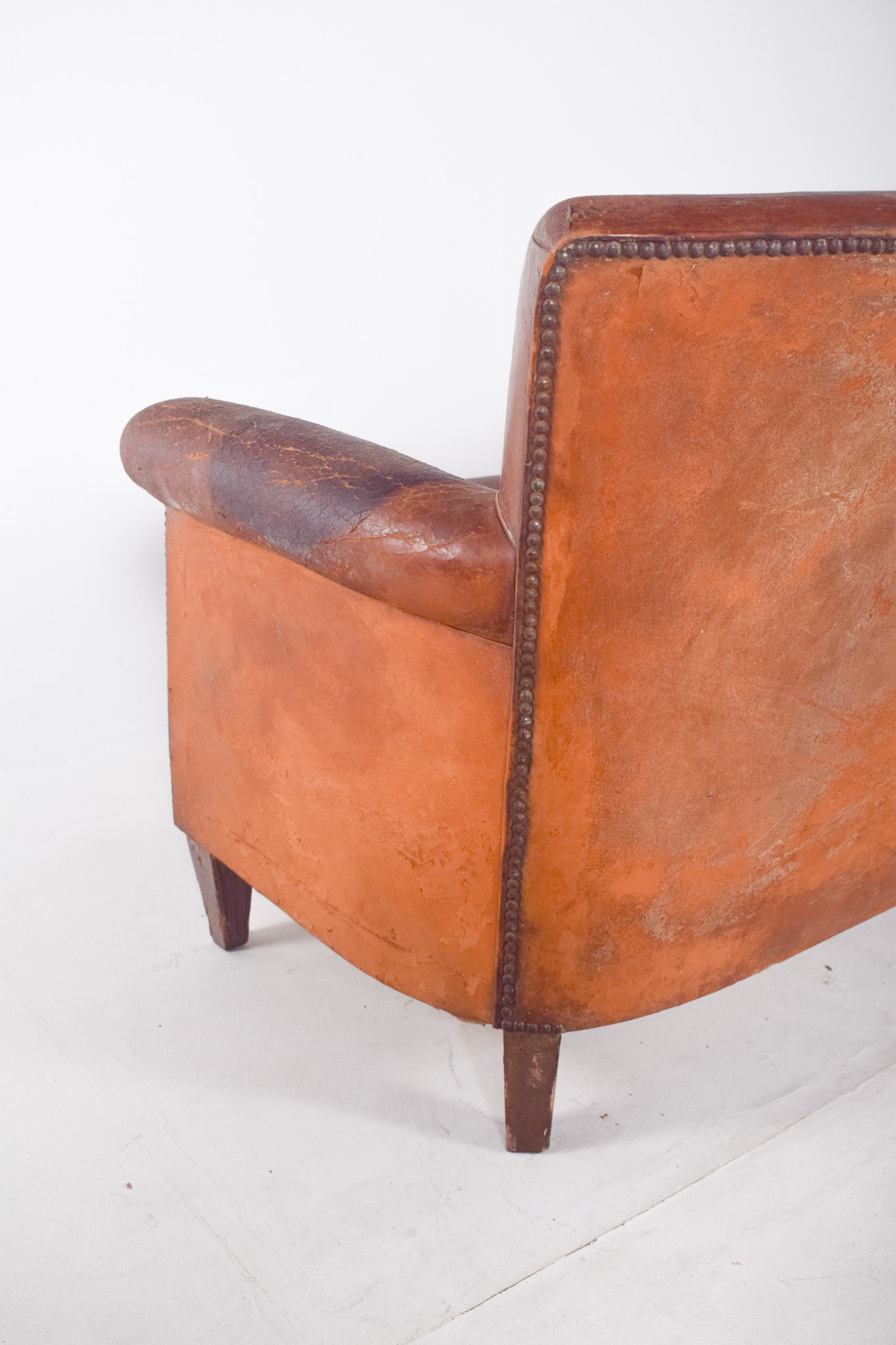 Portuguese Three-Seater Sofa in Brown Leather, 1980s - 9