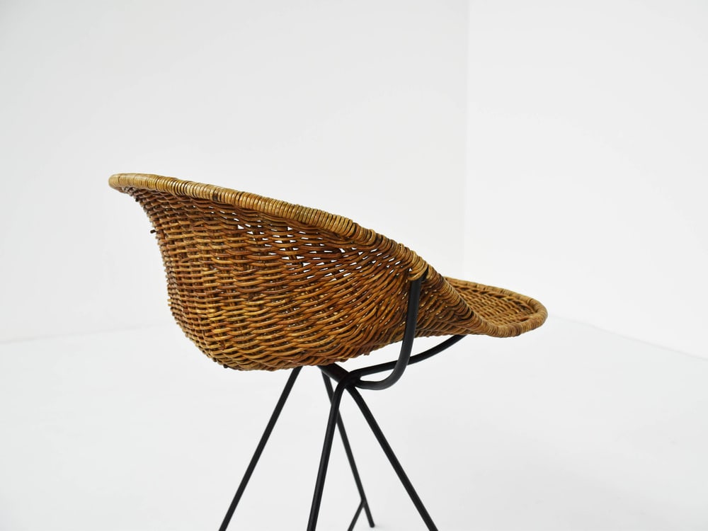 Rattan Stool by Gastone Rinaldi for Rima, Italy, 1967 - 7