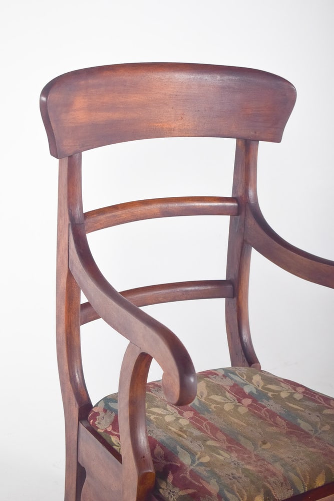 Chair with Striped Upholstery, 19th Century - 3