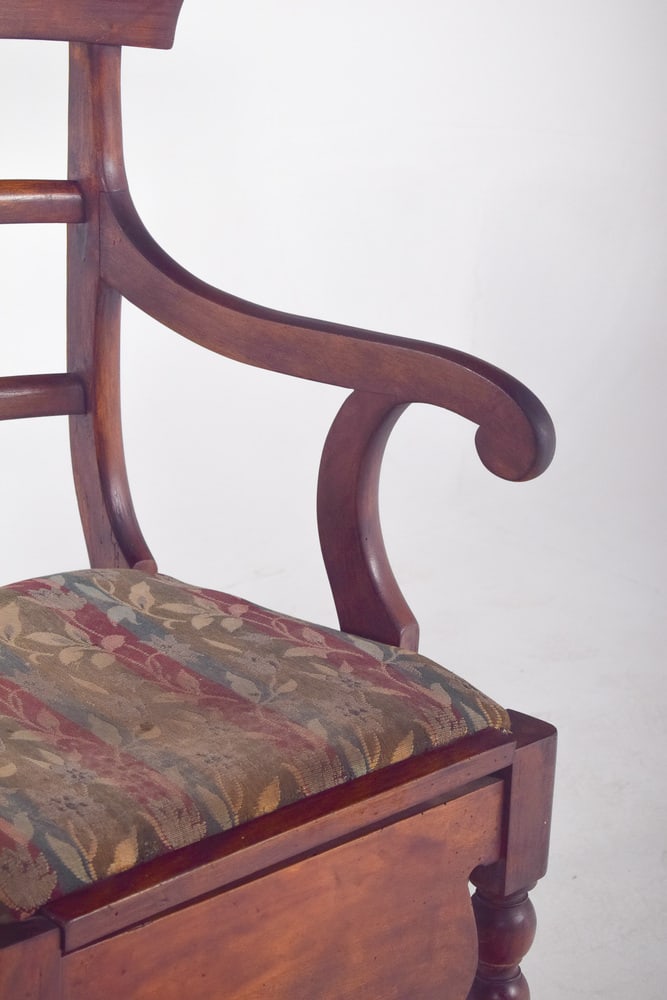 Chair with Striped Upholstery, 19th Century - 4