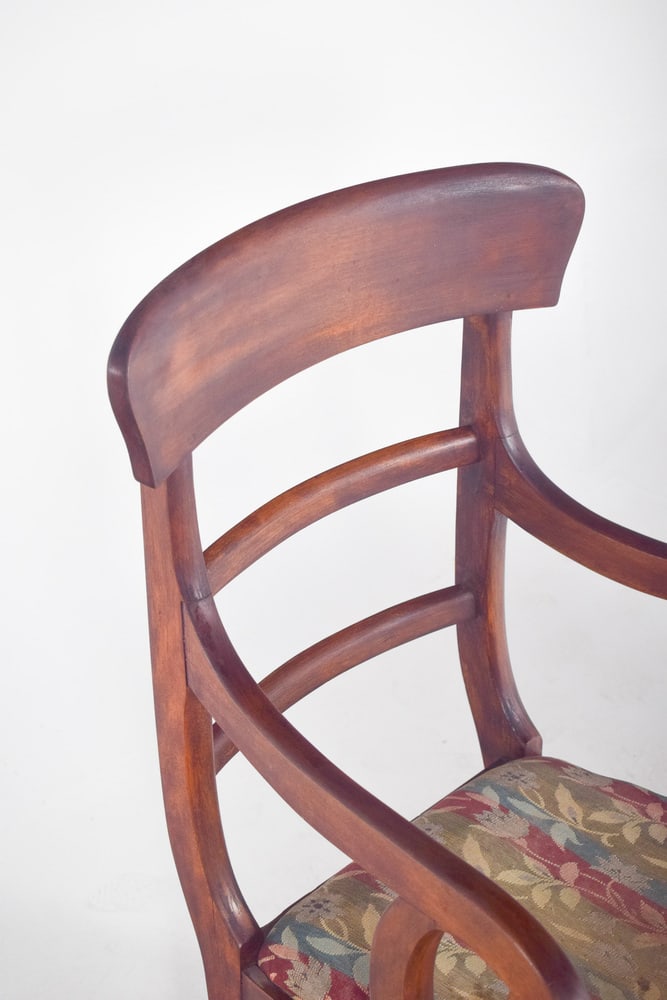 Chair with Striped Upholstery, 19th Century - 8