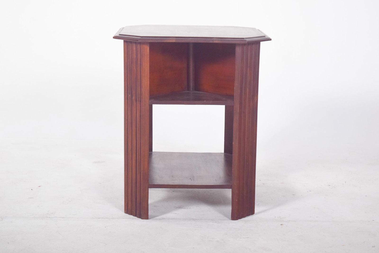 Art Deco Octagonal Side Table in Wood, 1920s - 2