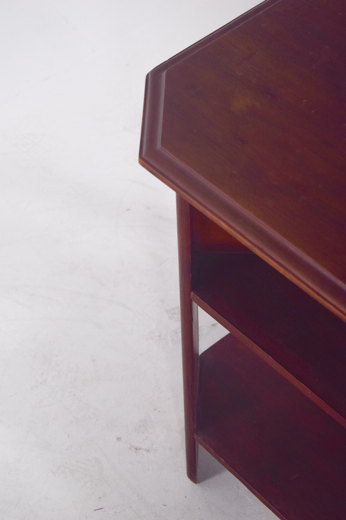 Art Deco Octagonal Side Table in Wood, 1920s - 9