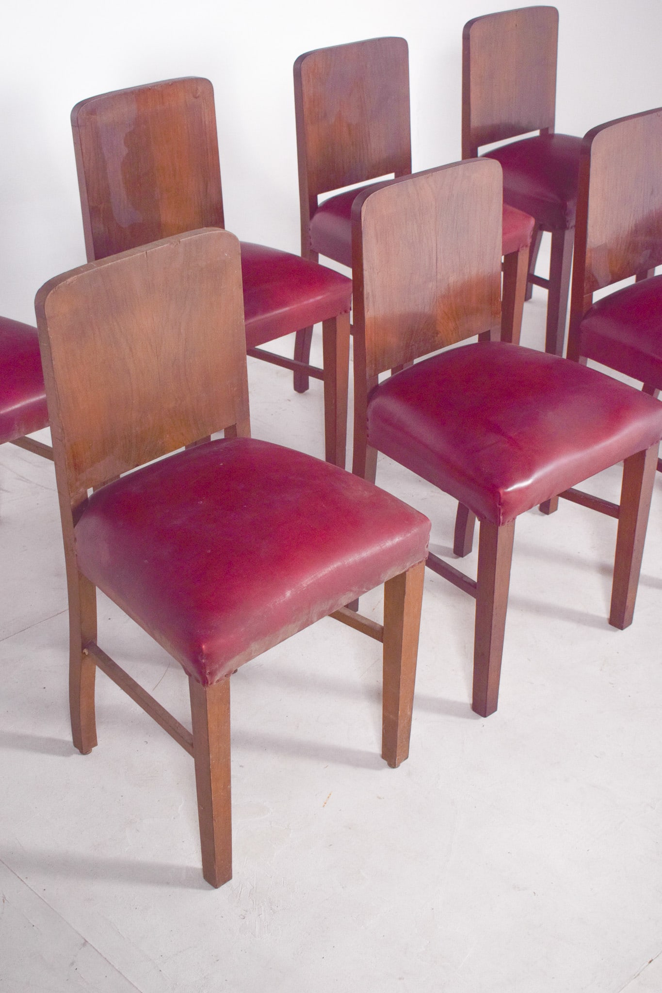 Art Deco Portuguese Dining Chairs, 1940s, Set of 8 - 10