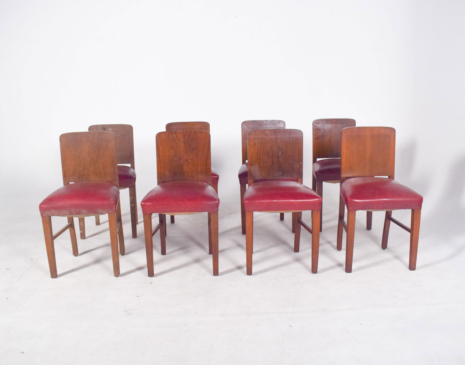Art Deco Portuguese Dining Chairs, 1940s, Set of 8 - 2