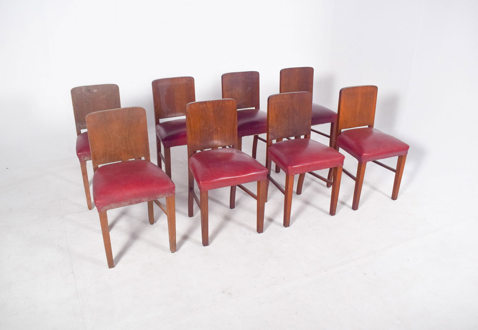 Art Deco Portuguese Dining Chairs, 1940s, Set of 8 - 3