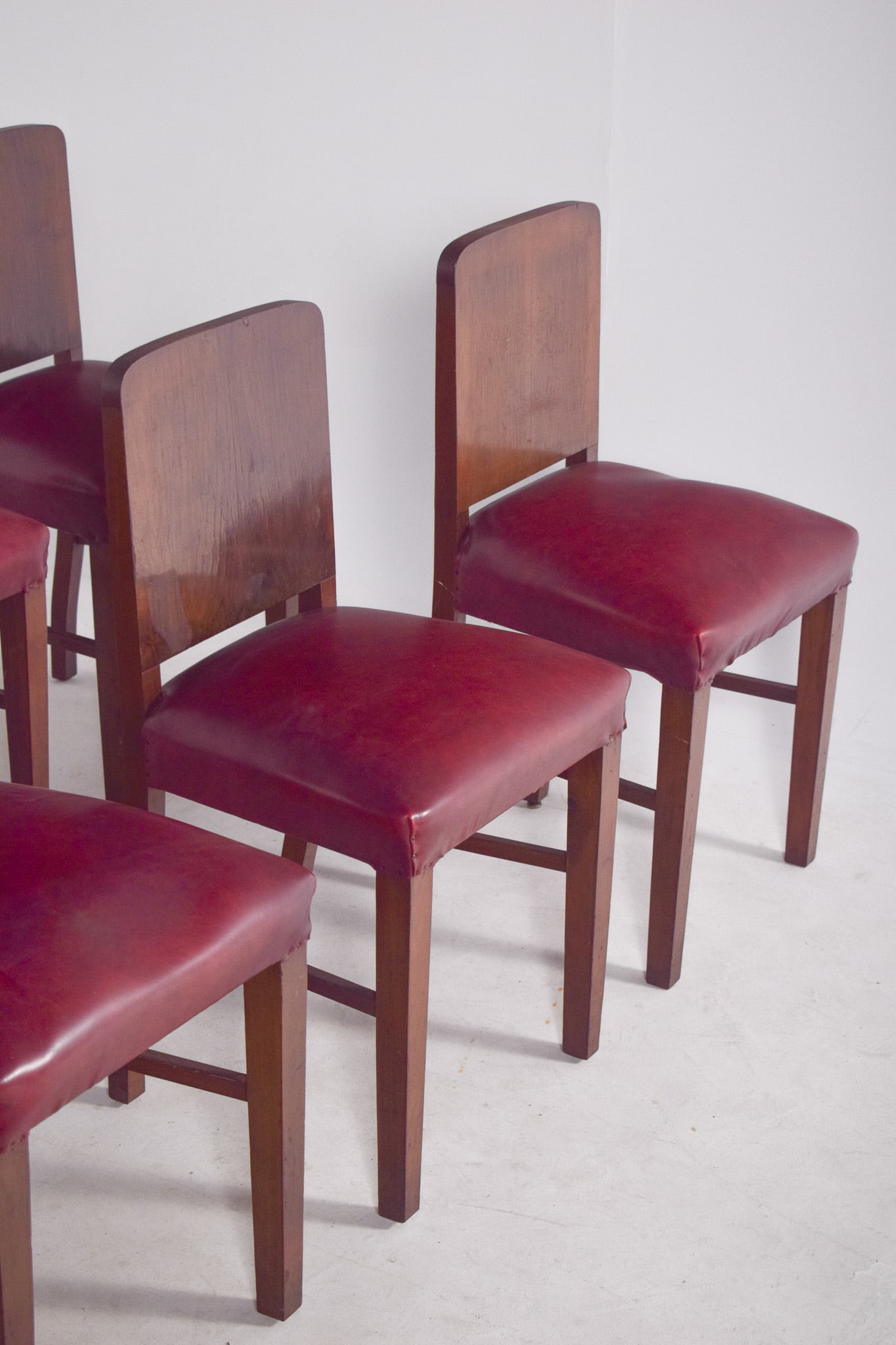Art Deco Portuguese Dining Chairs, 1940s, Set of 8 - 8