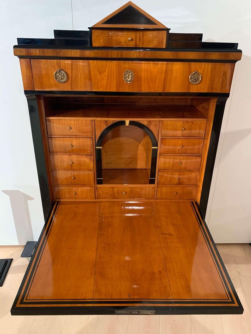 Secretary in Cherry Veneer, South Germany, 1820s - 8