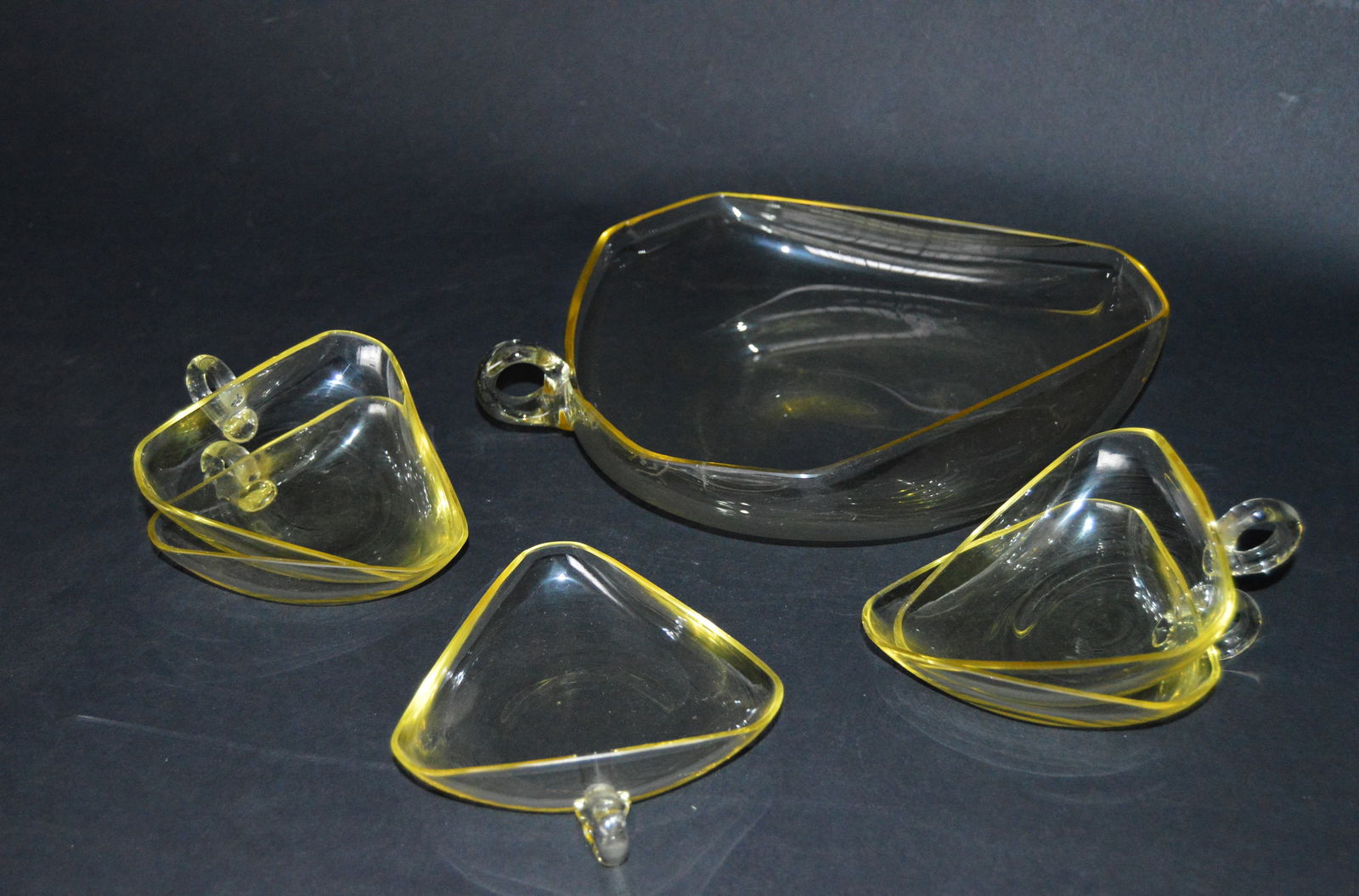 Art Deco Compote Set of Glass Dishes, 1930s, Set of 6 - 2