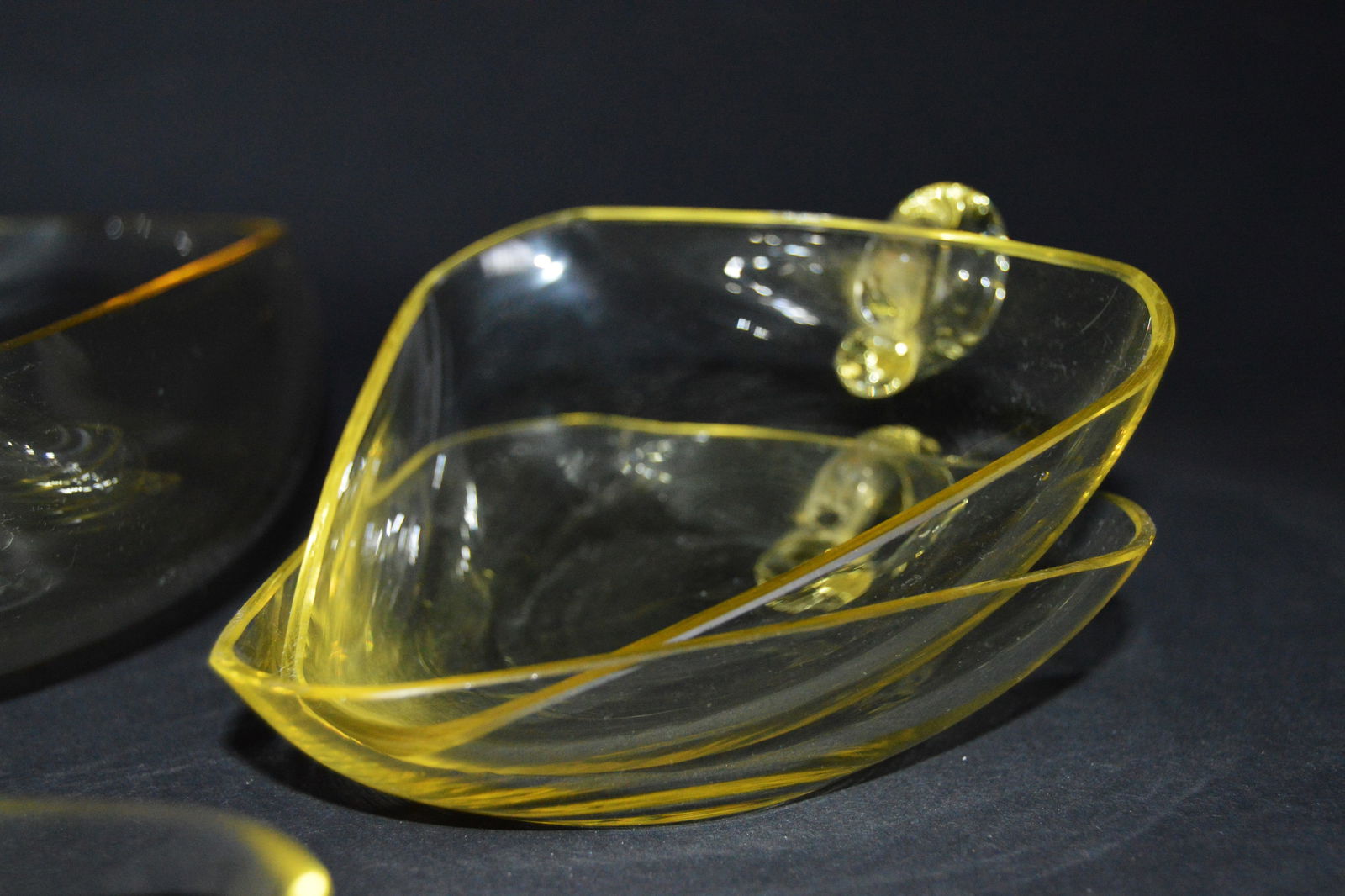 Art Deco Compote Set of Glass Dishes, 1930s, Set of 6 - 8