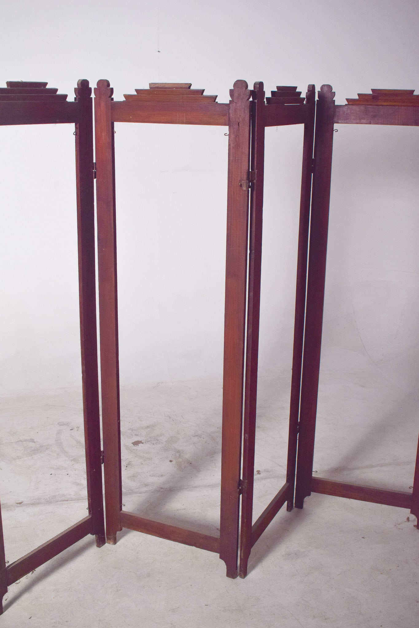 Art Deco Portuguese Wooden Folding Screen Frame, 1930 - 7